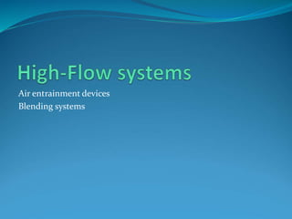 Air entrainment devices
Blending systems
 