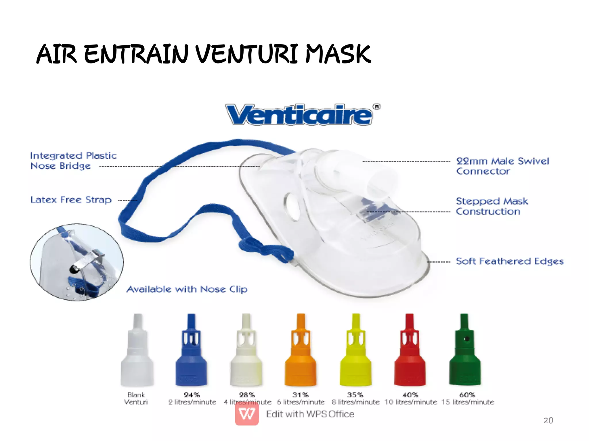 AIR ENTRAIN VENTURI MASK
20
 