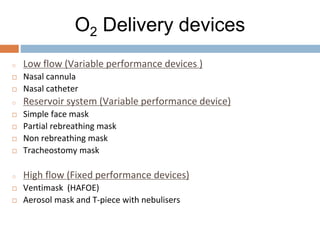 Variable Performance Device Include Oxygen therapy | PPT