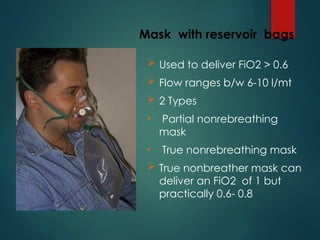 Masker Fio2 Oxygen therapy, indications, contraindications | PPTX