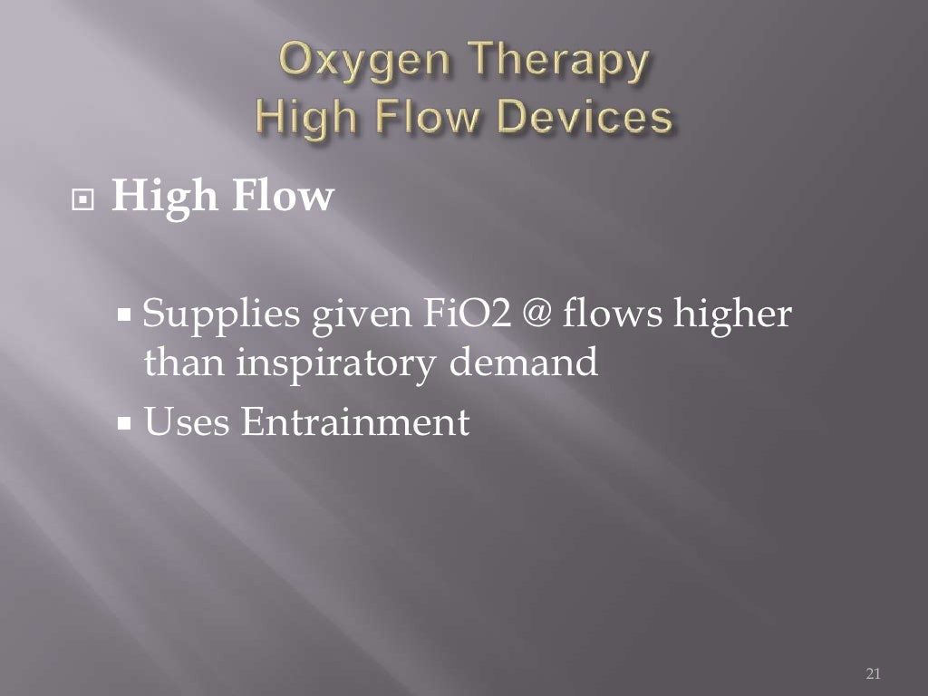 Oxygen Therapy Transport Delivery Copd Hypoxic Drive