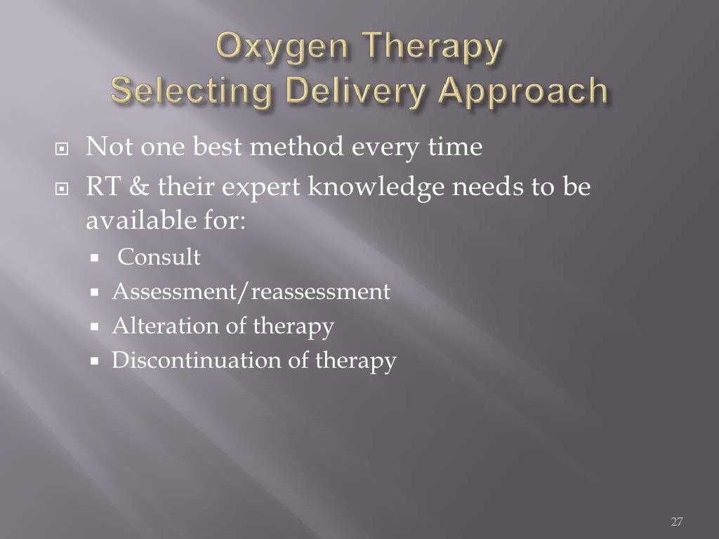 Oxygen Therapy Transport Delivery Copd Hypoxic Drive