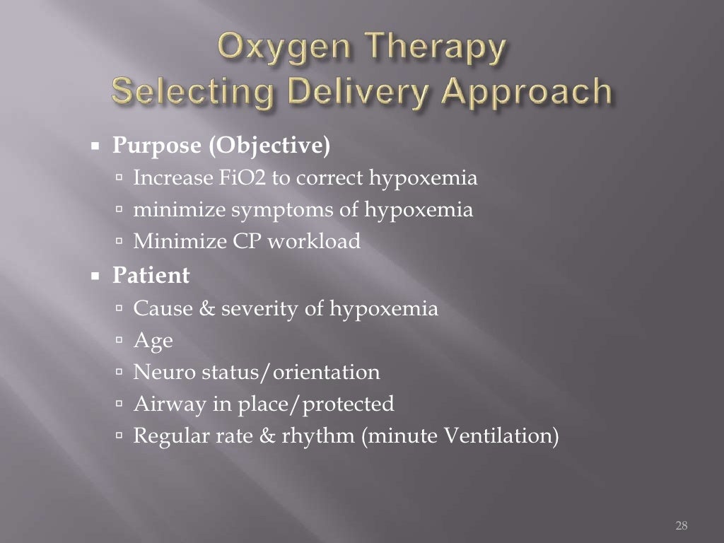 Oxygen Therapy Transport Delivery Copd Hypoxic Drive