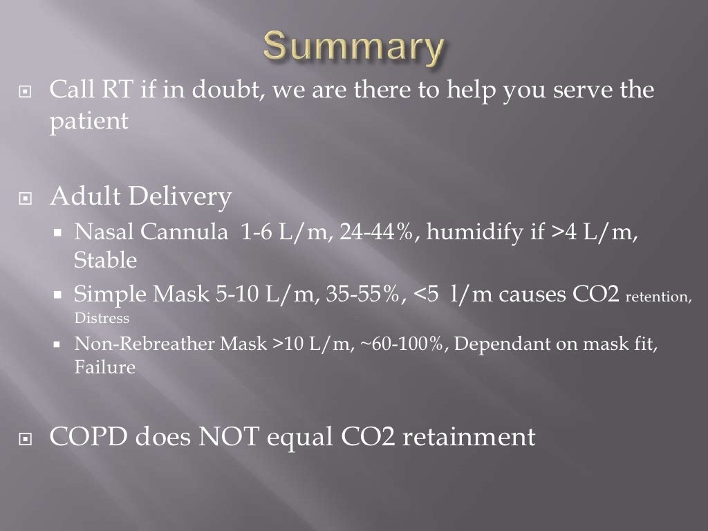 Oxygen Therapy Transport Delivery Copd Hypoxic Drive