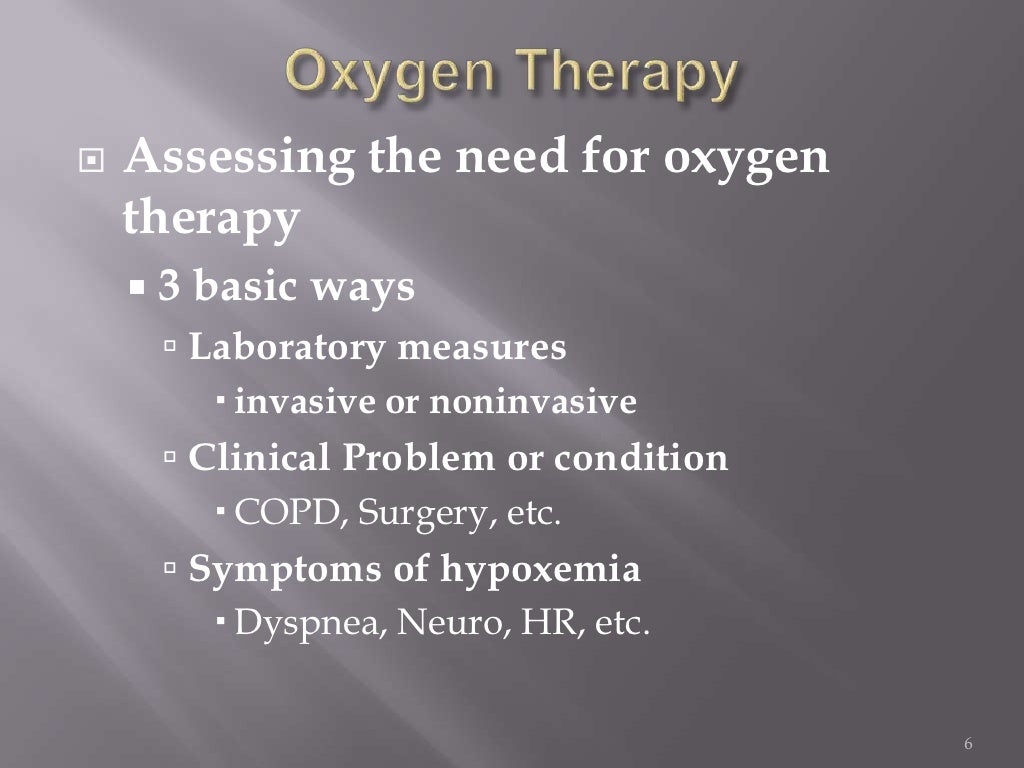 Oxygen Therapy Transport Delivery Copd Hypoxic Drive