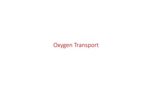 Oxygen Transport
 