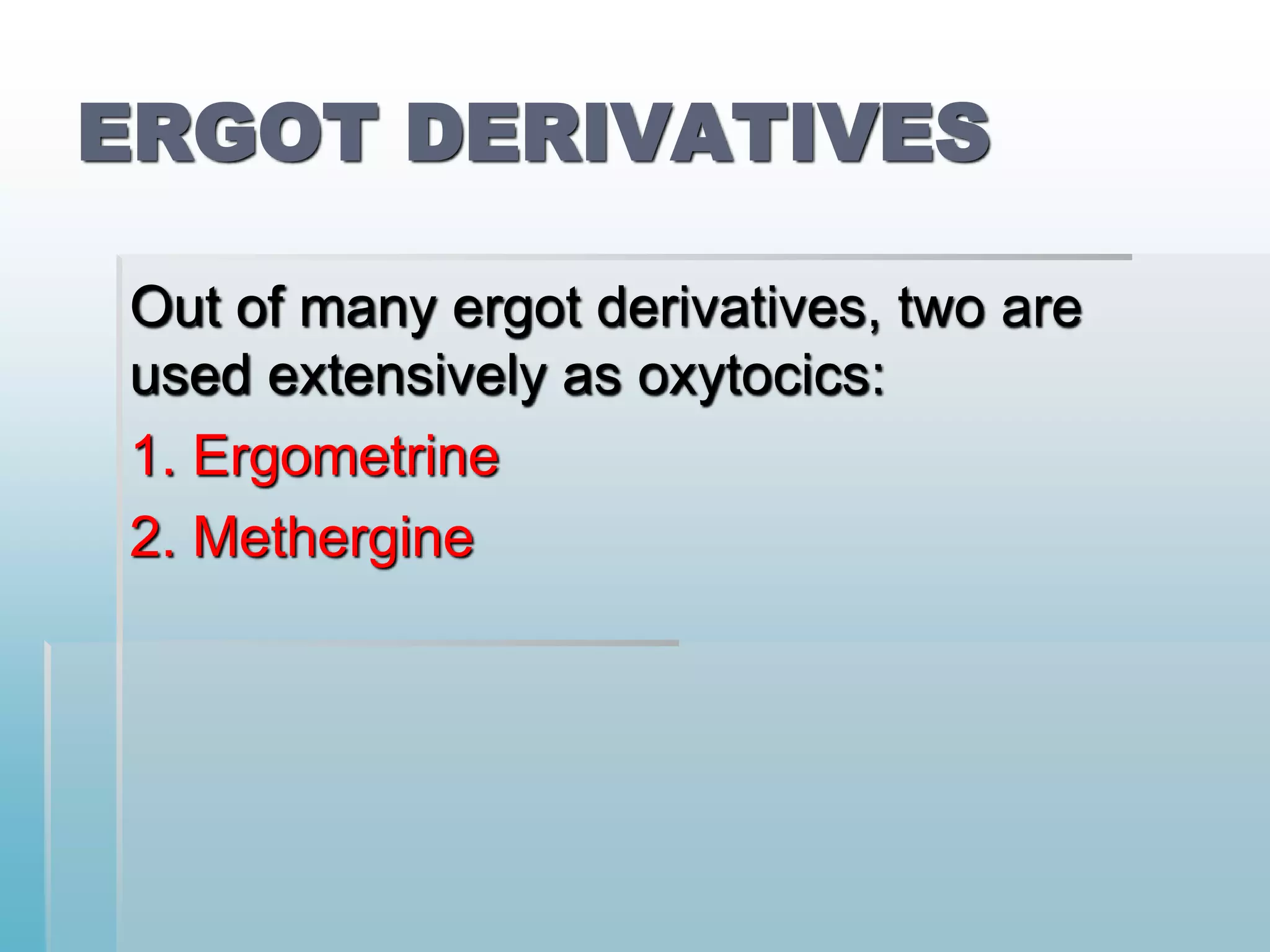 Oxytocics and tocolytics | PPT