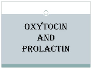 OXYTOCIN
AND
PROLACTIN
 