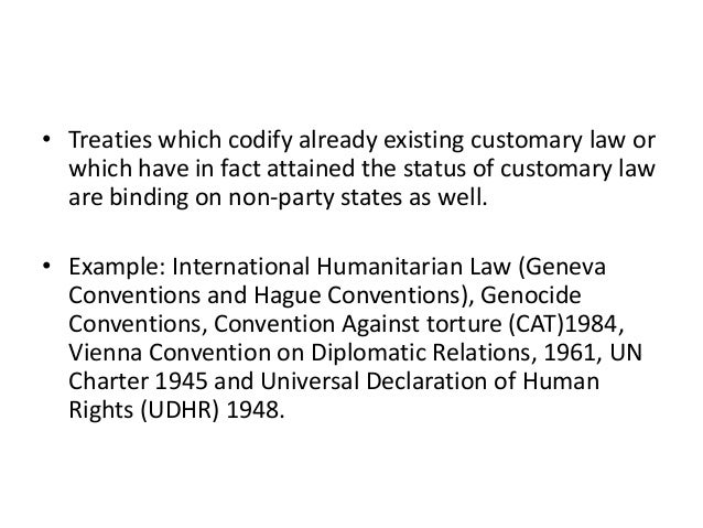 What Are Examples Of Customary International Law