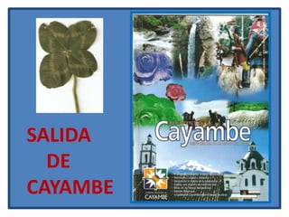    SALIDA       DE   CAYAMBE
