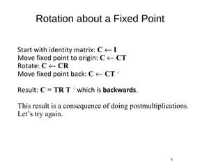Opengl Lookat Rotation Matrix OpenGL Transformations | PPT