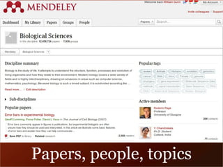 Papers, people, topics 
 