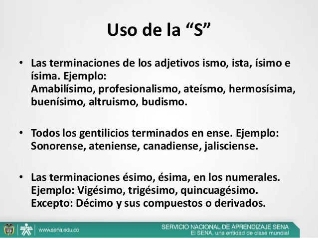 Uso de c s z