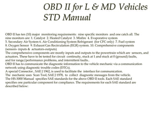 On board diagnostic ii (obd ii) | PDF