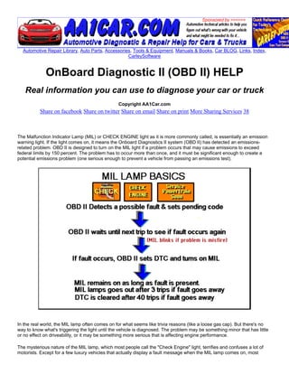 OBD II Guide Diagnostic Training Software