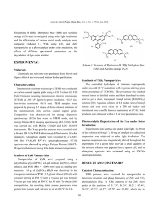 Photocatalytic degradation of some organic dyes under solar light ...