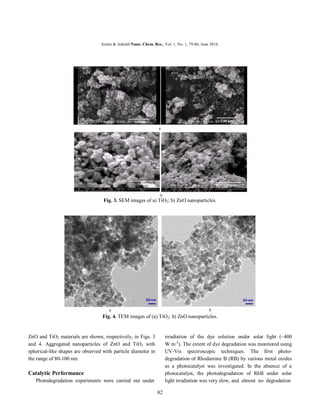 Photocatalytic degradation of some organic dyes under solar light ...