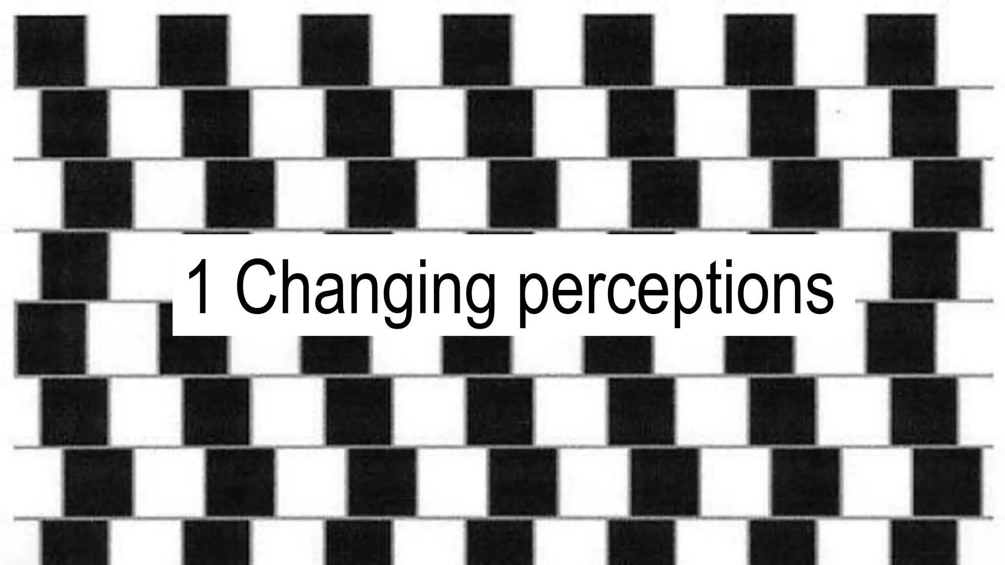 1 Changing perceptions
 
