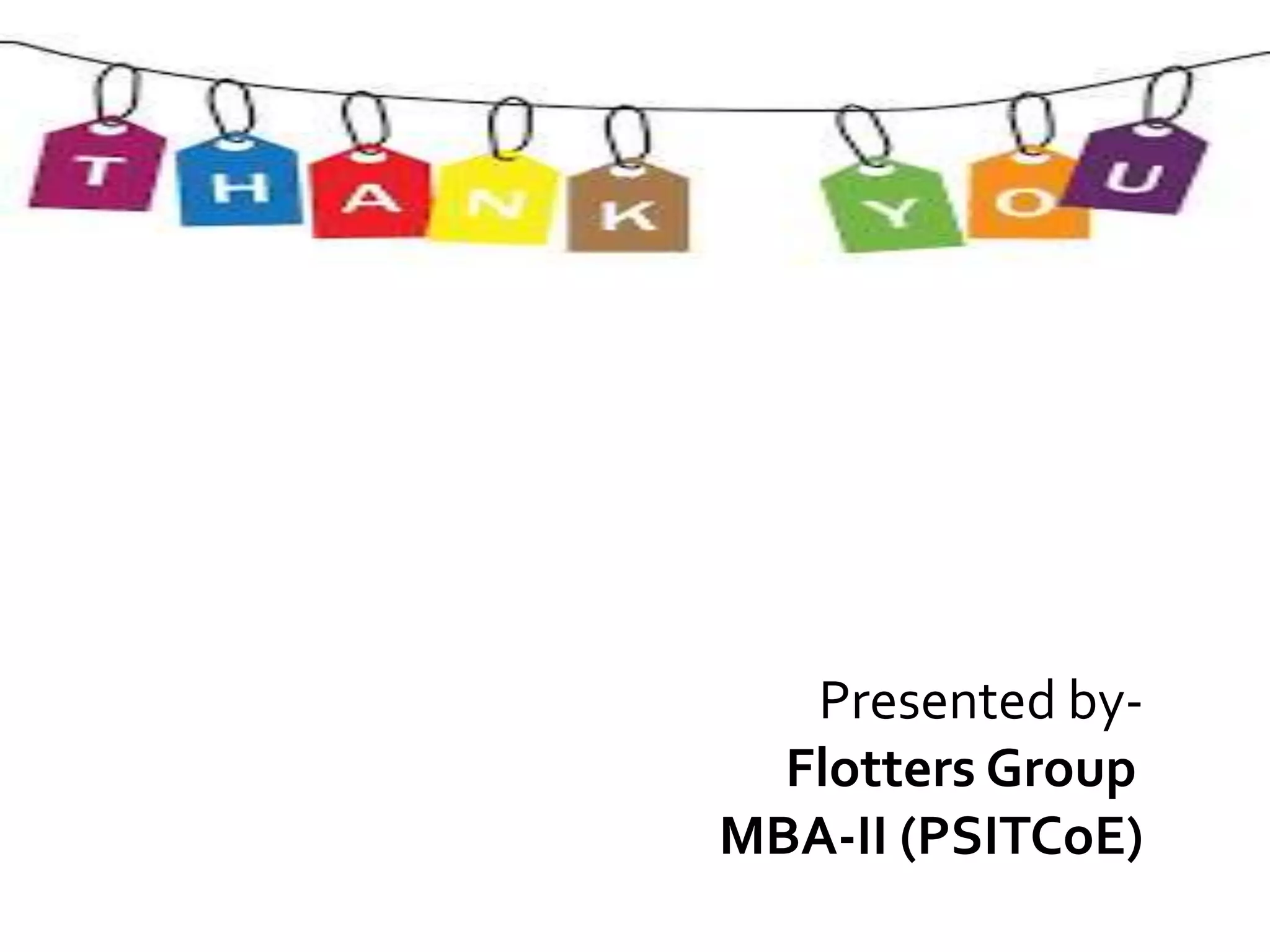 Presented by-
Flotters Group
MBA-II (PSITCoE)
 