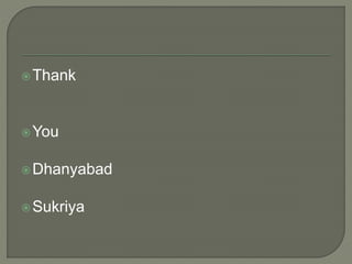 Thank
You
Dhanyabad
Sukriya
 