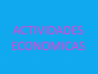 ACTIVIDADES
ECONOMICAS