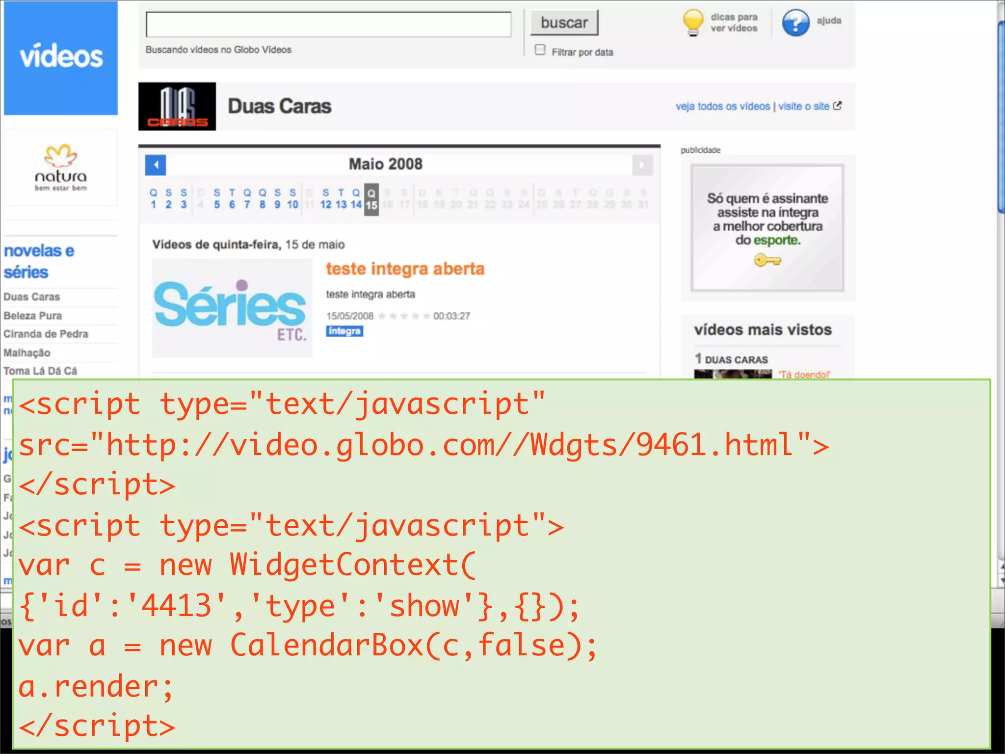 lightweight SOA with web widgets