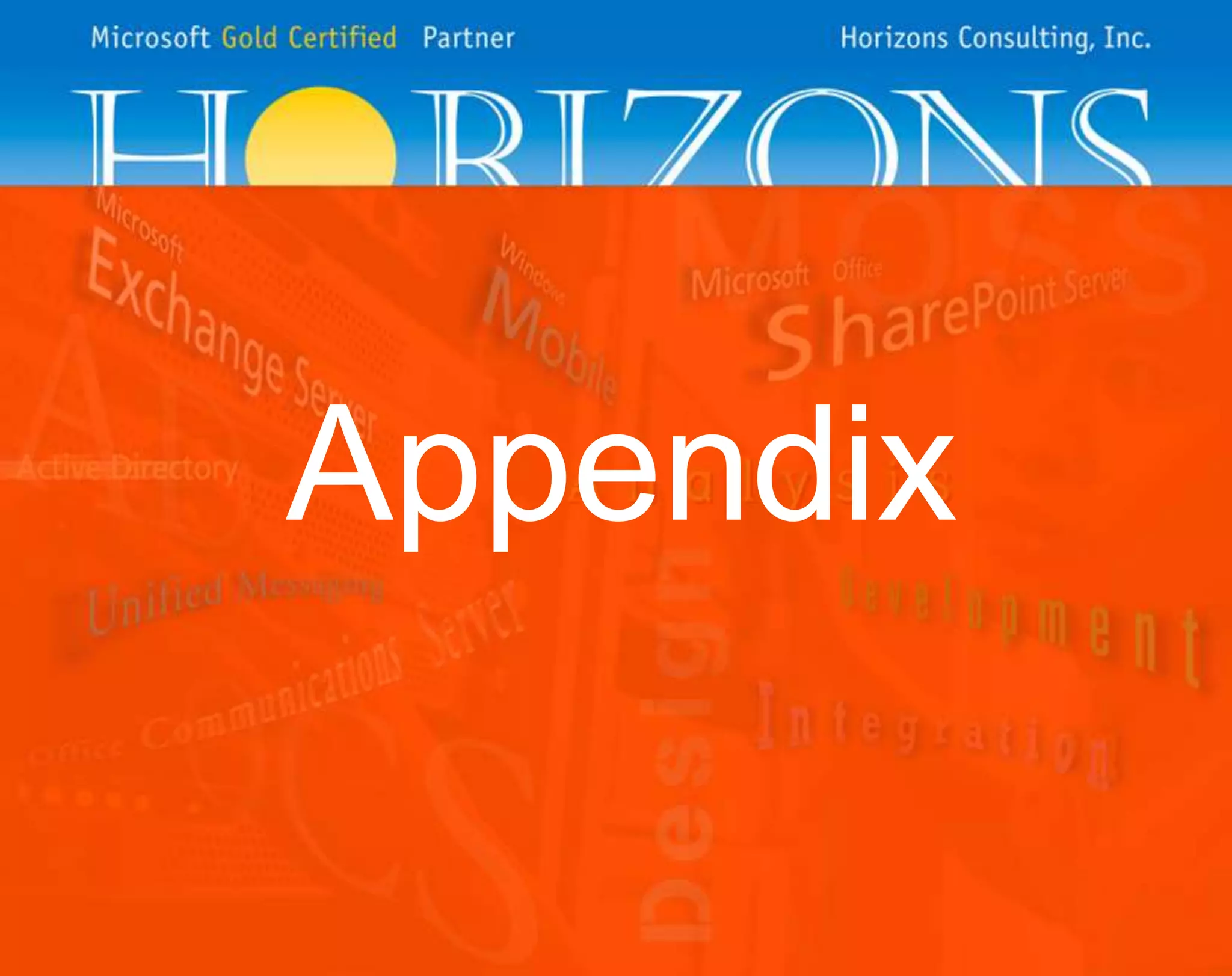 Appendix
 
