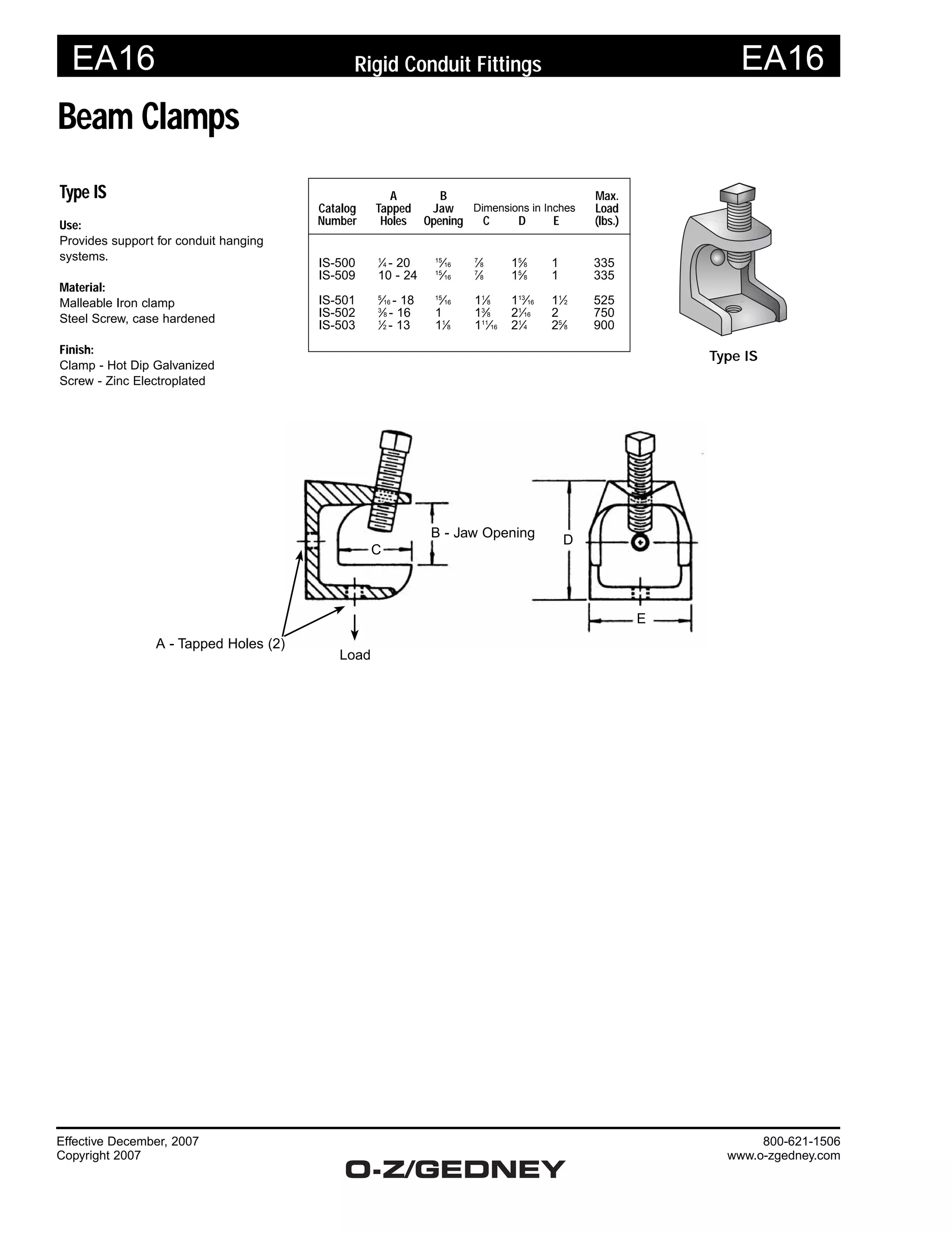 Ozg beam clampsstrapsclampsclampbacksrmcimc PDF
