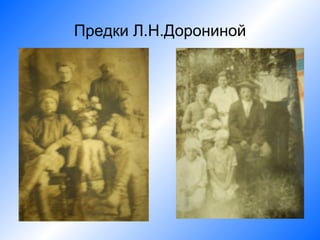 Предки Л.Н.Дорониной
 