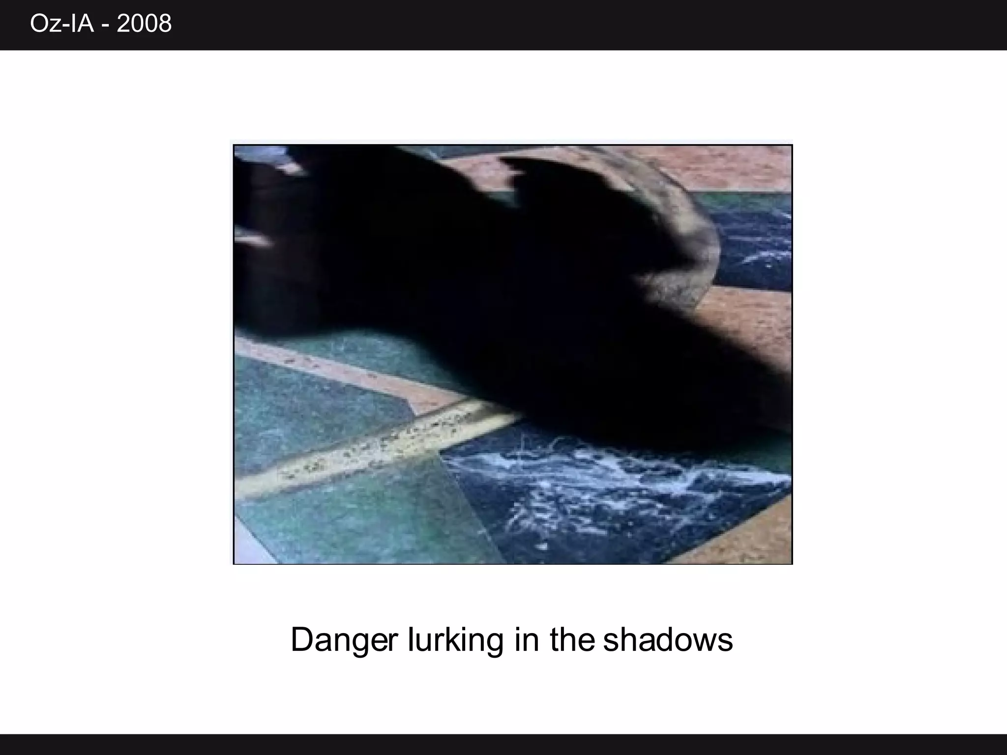 Danger lurking in the shadows 