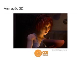 Animação 3D




              Sintel 2010 (open movie)
 