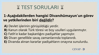 KLASİK DÖNEM OSMANLI DEVLET TEŞKİLATI | PPTX