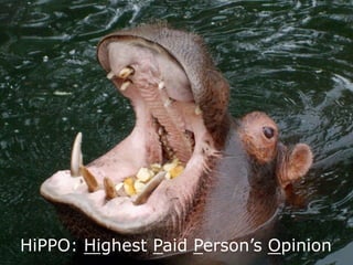 HiPPO: Highest Paid Person’s Opinion
 