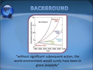 “without significant subsequent action, the
world environment would surely have been in
grave jeopardy”

 