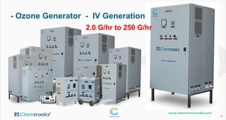 - Ozone Generator - IV Generation
15
2.0 G/hr to 250 G/hr
 