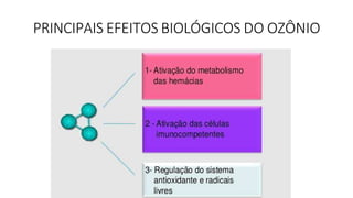 PRINCIPAIS EFEITOS BIOLÓGICOS DO OZÔNIO
 