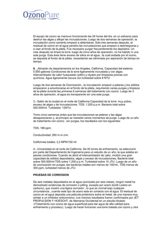 Ozono en torres de  enfriamiento