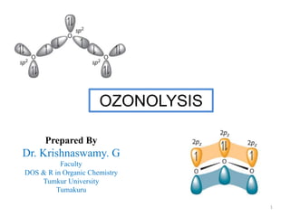 OZONOLYSIS
Prepared By
Dr. Krishnaswamy. G
Faculty
DOS & R in Organic Chemistry
Tumkur University
Tumakuru
1
 