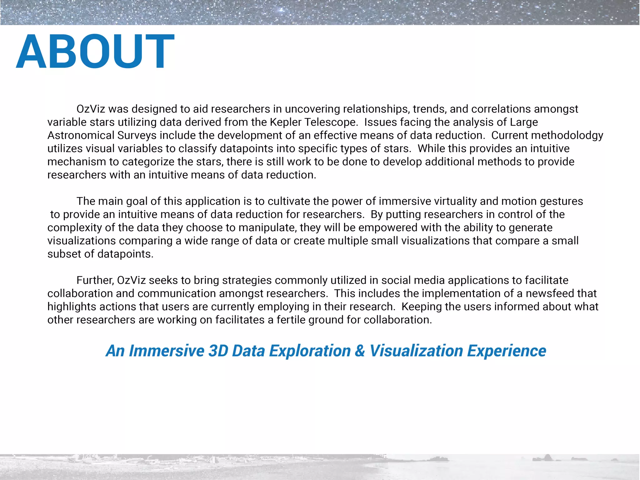 Immersive 3D Astronomy Visualization Application