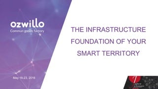May 16-23, 2016
THE INFRASTRUCTURE
FOUNDATION OF YOUR
SMART TERRITORY
 