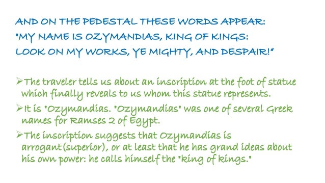 Ozymandias The Poem