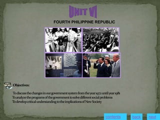 FOURTH PHILIPPINE REPUBLIC
contents next
back
 