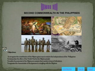 SECOND COMMONWEALTH IN THE PHILIPPINES
contents next
back
 