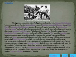 Japanese soldiers killing a Filipino
contents next
back
 