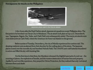 Japanese plane used in the first air attacks
contents next
back
 