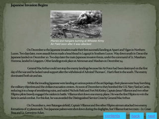 Planes and hangars burning at Wheeler Army
Air Field soon after it was attacked
contents next
back
 