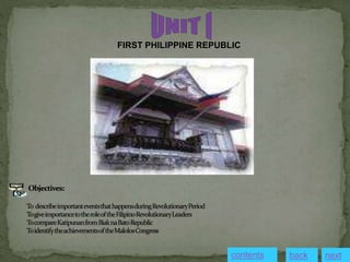 FIRST PHILIPPINE REPUBLIC
contents next
back
 