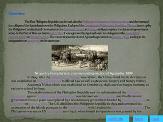 In 1899, after the Malolos Constitution was ratified, the Universidad Literia de Filipinas
was established in Malolos, Bul...