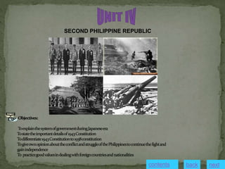 SECOND PHILIPPINE REPUBLIC
contents next
back
 