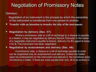 promissory notes | PPT